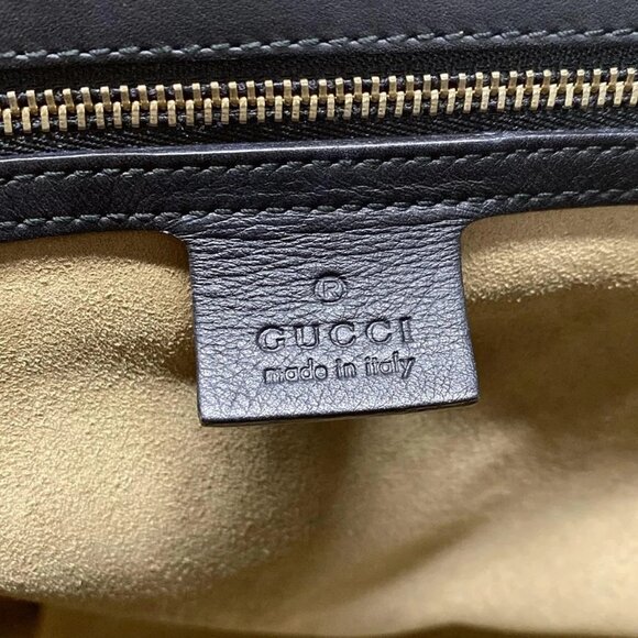 Auth GUCCI Padlock GG Supreme 409486 Beige Ebony Black PVC Leather Shoulder Bag - Picture 14 of 16